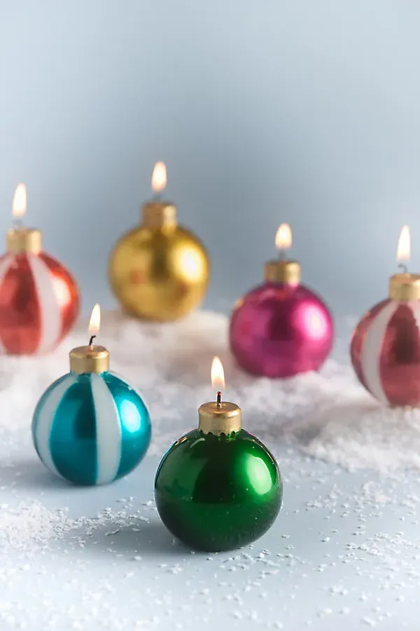 Ornament Shaped Wax Candles Set of 6 - Paraffin Wax by Anthropologie