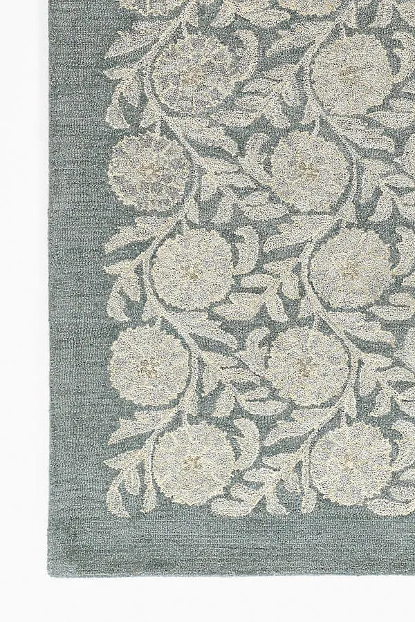 Oxford Floral Tufted Rug 9x12 - Blue, Cotton/Wool by Anthropologie, image 2