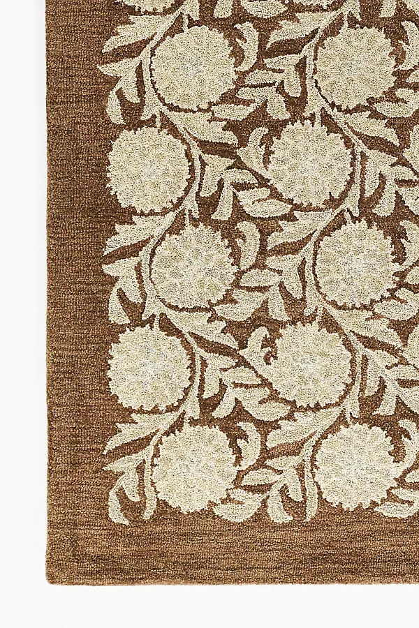 Oxford Floral Tufted Rug - Brown, Wool by Anthropologie, image 2