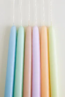 Taper Candles Set of 2 - Green, Mineral Wax product