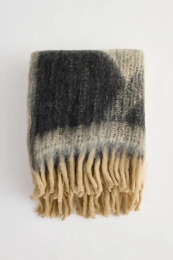 Zapotec Throw Blanket - Grey, Polyester alternate view