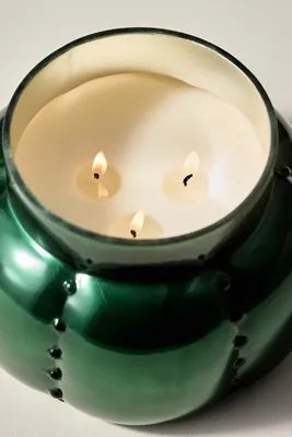 Fir & Firewood Medium Ornament Glass Candle - Green by Anthropologie, image 2