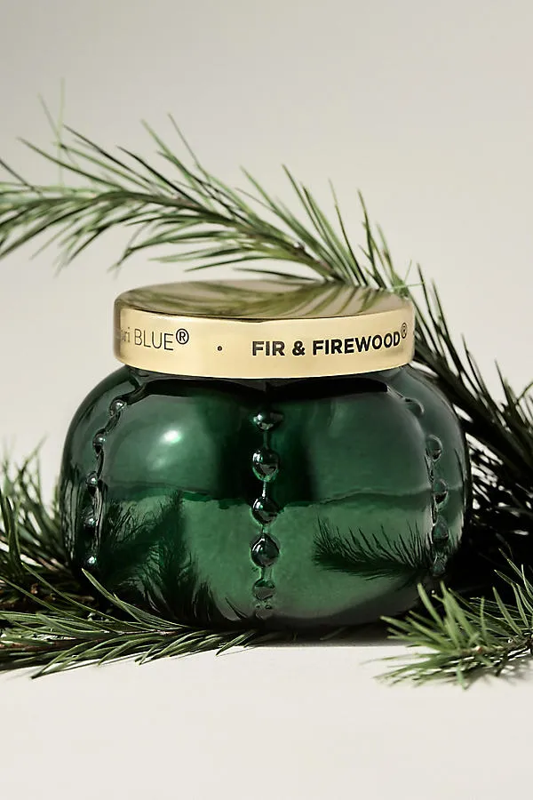 Fir & Firewood XS Ornament Glass Candle - Green by Anthropologie