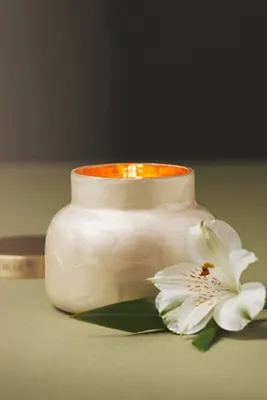 Volcano Capiz Medium Jar Candle - Ivory, Cotton product