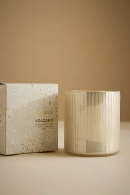 Volcano Champagne Glass Candle Small - White, Cotton product