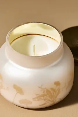 Volcano Glass Jar Candle - Brown, Cotton product
