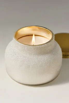Volcano Medium Glass Jar Candle - White by Anthropologie, alternate view