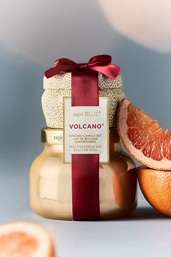 Volcano Stacking Candle Gift Set - Gold, Cotton by Anthropologie