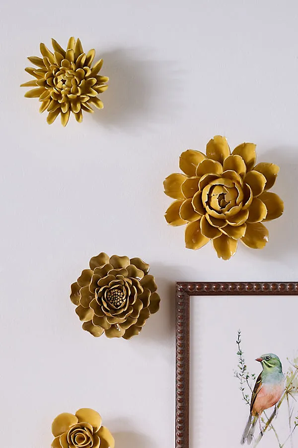 Ceramic Flower Gallery Wall Charm - Yellow product
