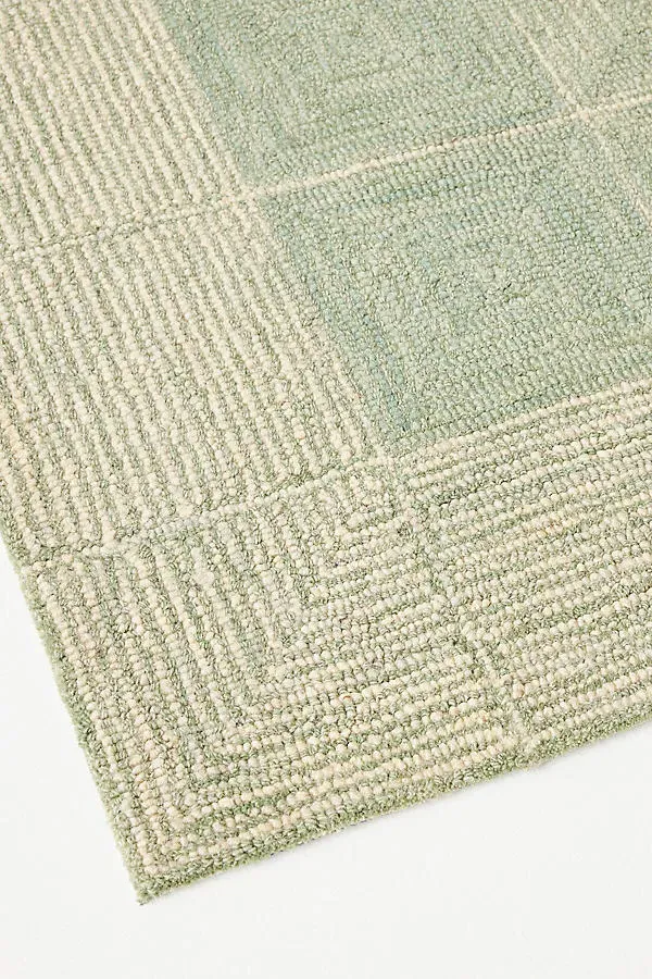 Loloi Geometric Hooked Wool Rug - Green, Cotton/Wool product