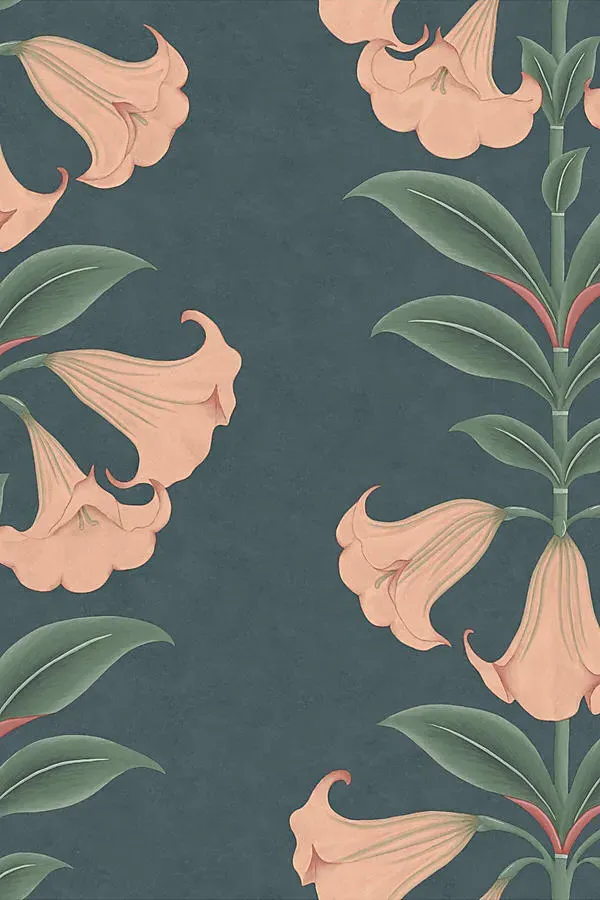 Cole & Son Angels Trumpet Floral Wallpaper - Blue product