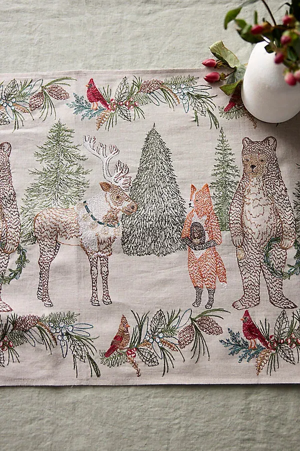 Terrain Christmas Cheer Table Runner - Linen by Anthropologie, alternate view