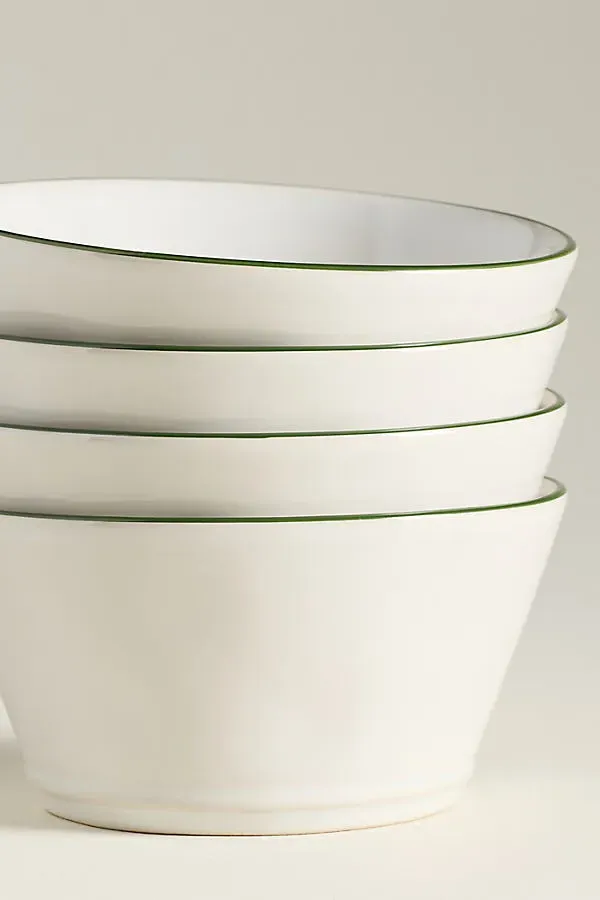 Beja Soup/Cereal Bowls Set of 4 - Green, Stoneware product