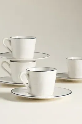 Beja Stoneware Teacup & Saucer - Blue product