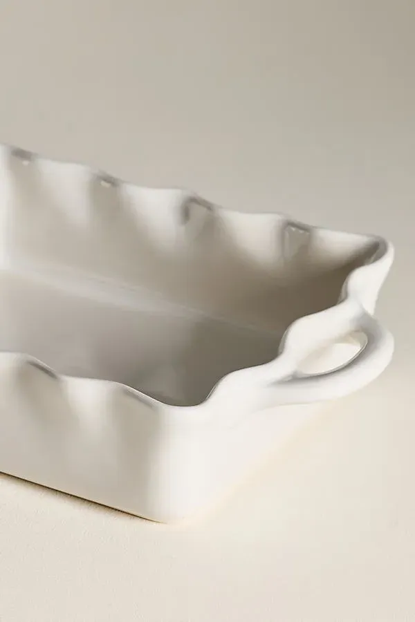 Casafina Rectangular Baker Cook & Host - White, Stoneware by Anthropologie, alternate view