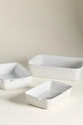 Costa Nova Large Rectangular Baker - White, Stoneware by Anthropologie, alternate view