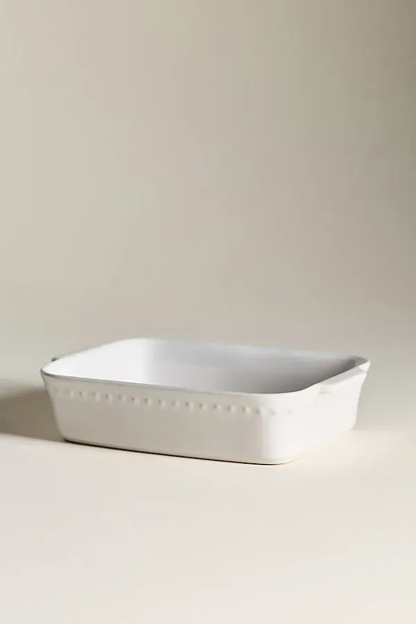 Costa Nova Small Rectangular Baker - White, Stoneware by Anthropologie