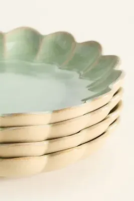 Marrakesh Appetizer Plates Set of 4 - Green, Stoneware product