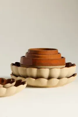 Marrakesh Set of 4 Soup/Pasta Bowls - Orange, Stoneware product