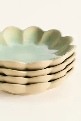 Marrakesh Small Appetizer Plates Set of 4 - Green, Stoneware by Anthropologie, image 2
