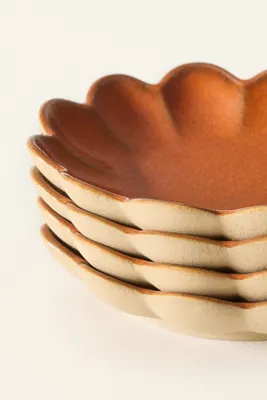 Marrakesh Small Appetizer Plates Set of 4 - Orange, Stoneware product