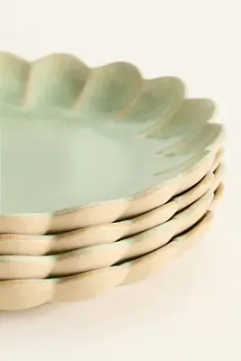 Marrakesh Stoneware Dessert Plates Set of 4 - Green product