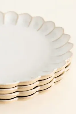 Marrakesh Stoneware Dinner Plates Set of 4 - White product