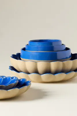 Marrakesh Stoneware Fruit Bowls Set of 4 - Blue product