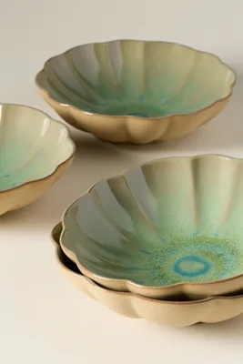 Marrakesh Stoneware Soup/Pasta Plates Set of 4 - Green product