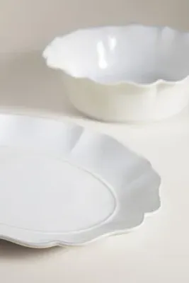 Rosa Oval Platter - White, Fine Stoneware product