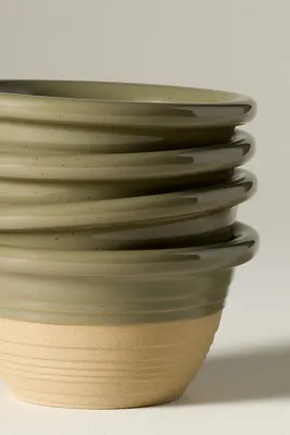 Scotia Set of 4 Fruit Bowls - Green, Stoneware product