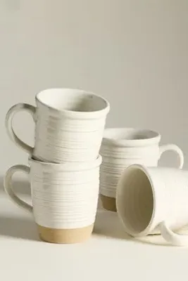 Scotia Set of 4 Mugs - Ivory, Stoneware product