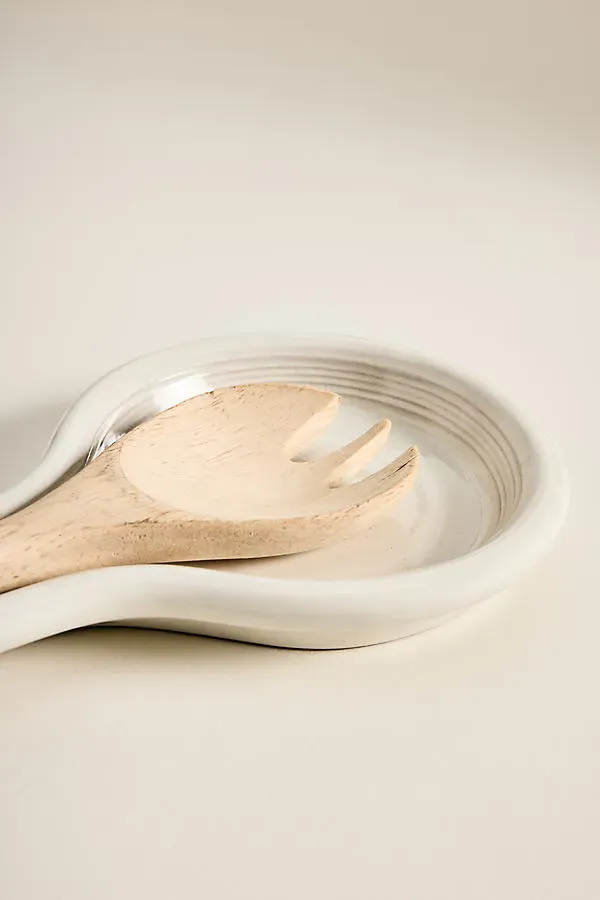 Scotia Stoneware Spoon Rest - White alternate view