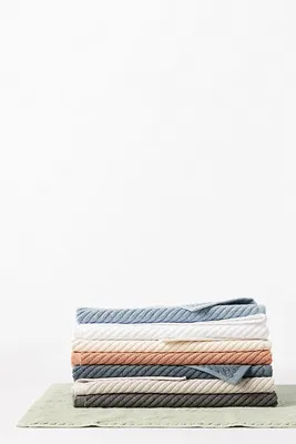 Air Weight Organic Twill Bath Mat - White, Cotton/Linen product