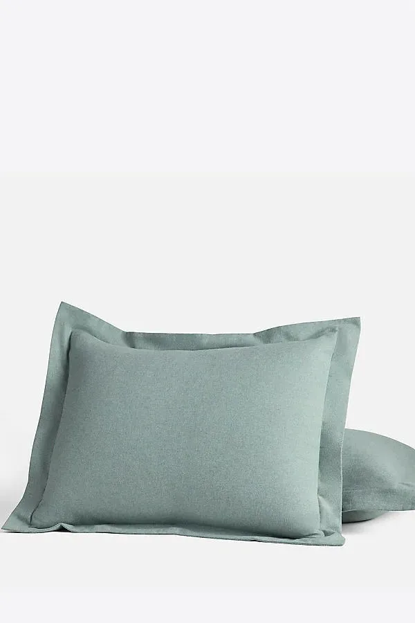 Cloud Brushed Standard Flannel Sham - Blue, Cotton product