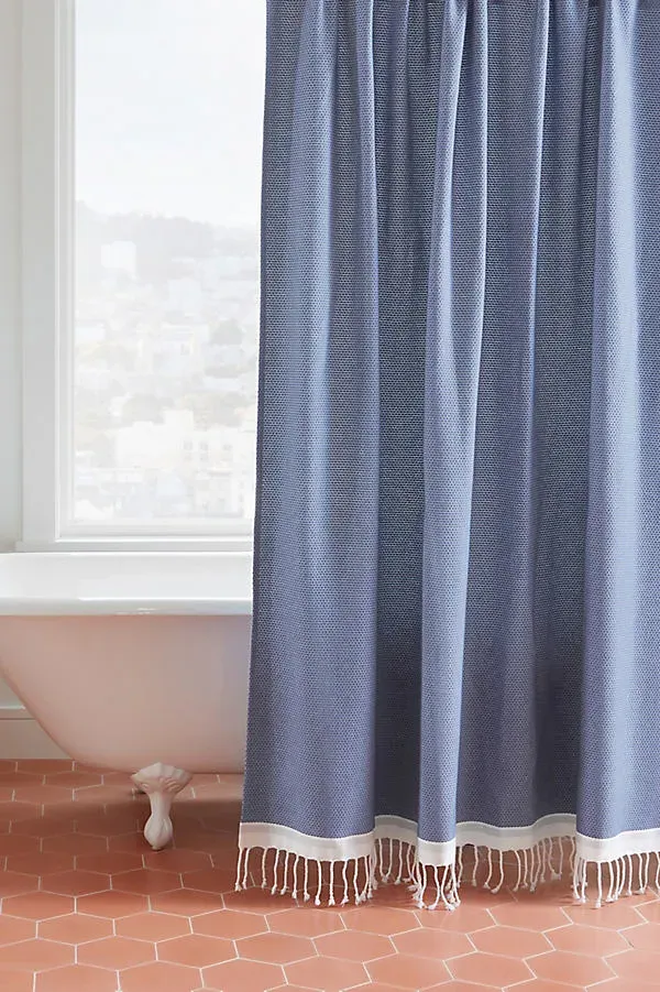 Mediterranean Organic Shower Curtain - Cotton by Anthropologie