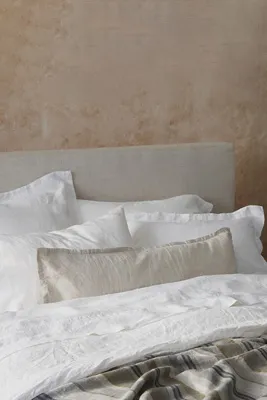 Organic Relaxed Decorative Pillow Cover - White, Linen product