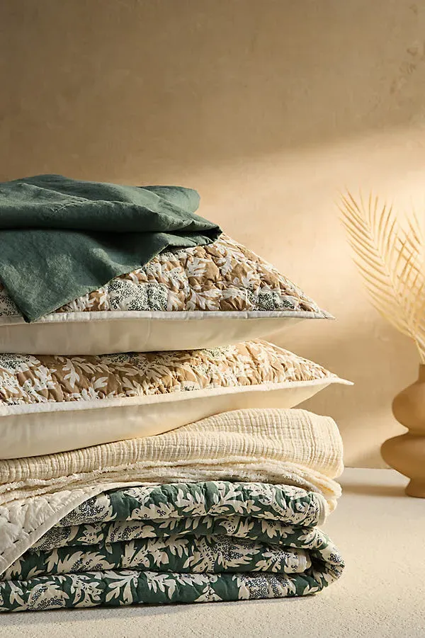 Robles Hand Stitched Organic Euro Sham - Beige, Cotton product
