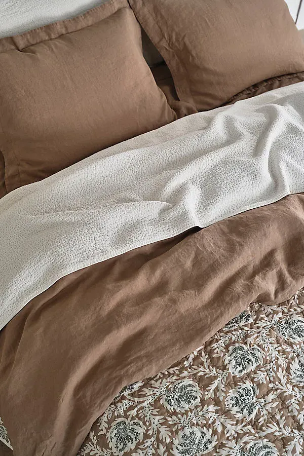 Robles Handstitched Organic Quilt - Beige, Cotton product