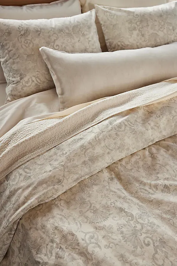 Solana Organic Print Euro Sham - Beige, Cotton product