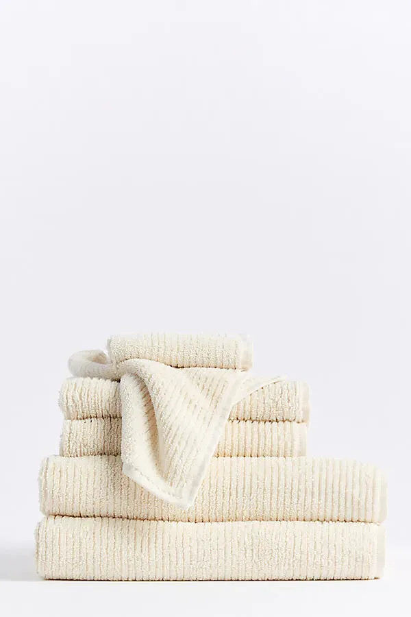 Temescal Organic Ribbed Towel Set - Cotton by Anthropologie