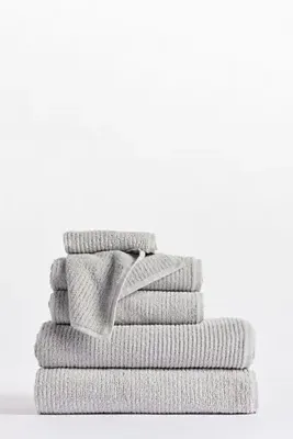 Temescal Organic Ribbed Towel Set - Grey, Cotton product