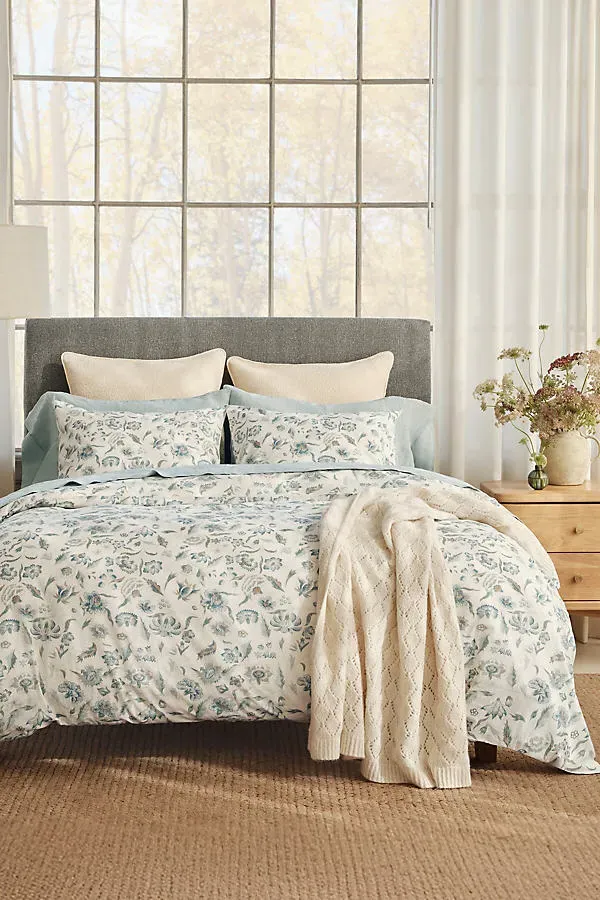 Viola Organic Print Duvet Cover - Cotton by Anthropologie