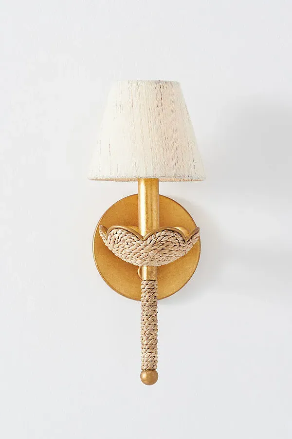 Vichy Linen Wall Sconce - Brown product