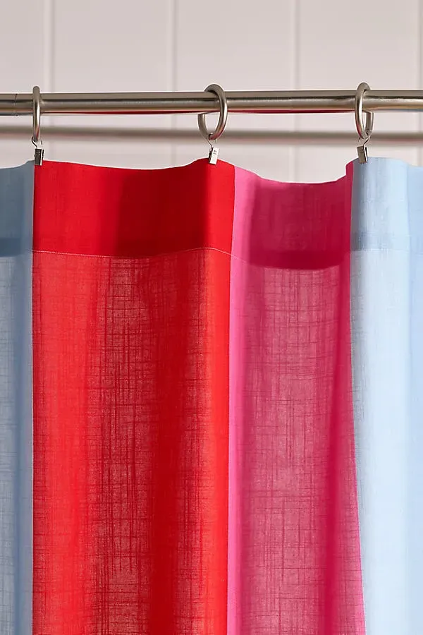 Cotton Printed Shower Curtain - Multicolour Stripe product