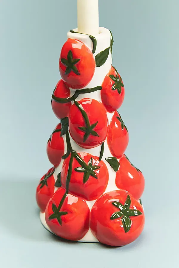 Stoneware Tomato Candle Holder - Multicolour product