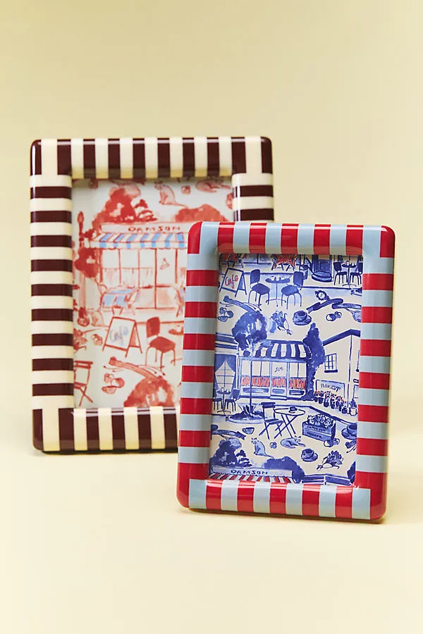 Striped Resin Picture Frame by Anthropologie, alternate view