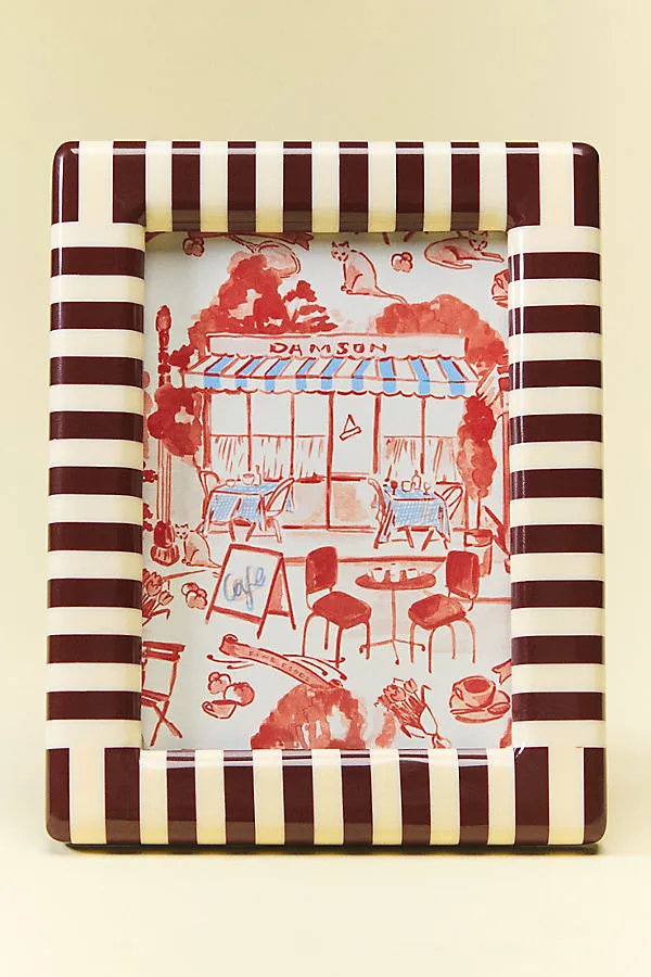 Striped Resin Picture Frame by Anthropologie