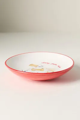Italian Earthenware Pasta Bowl - Red product