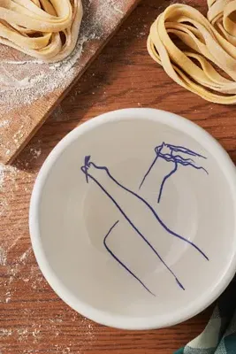 Italian Earthenware Tall Bowl - White product